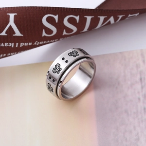Bague Spinner Papillon en Acier Inoxydable pour Soulager l'Anxiété Bague de Méditation Rotative pour Hommes Femmes Bijoux