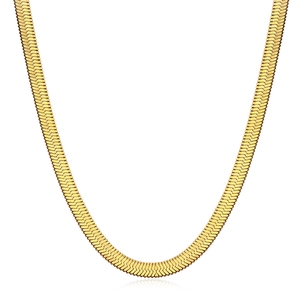Minimalistische 18K vergoldete Schlangenkette aus Edelstahl für Damen