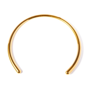 Collana girocollo torque minimalista placcata oro 18K con finitura lucida a specchio