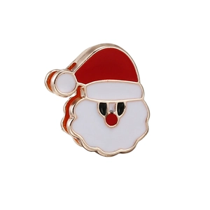 Rose gold Santa Claus enamel slider bead for 10mm DIY charm bracelet accessory
