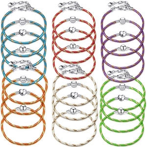 Fashion Electroplated Alloy Snake Chain Bracelet Synthetic Leather Woven Braided Wristband For Women Men Jewelry Gift