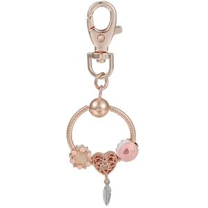 DIY Mom Beaded Keychain Rose Gold Snake Chain Dreamcatcher Heart Flower Charm Keyring Bag Pendant Mother's Day Gift Women