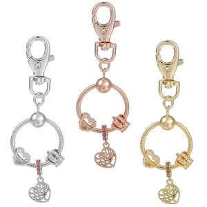 Mode Metall Lebensbaum Schlüsselanhänger Mit Herz Krone Strass Charm Anhänger Für Damen Muttertag Geschenk DIY Schmuck Schlüsselring