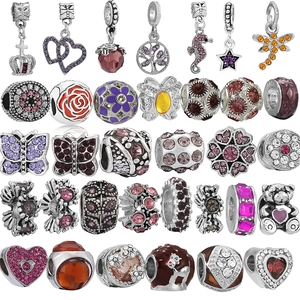 Mode DIY Legering Strass Vlinder Libel Bloemen Bedeltjes Voor Pandora Stijl Armbanden Kettingen Sieraden Maken Vrouwen