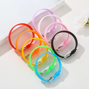 Pulseras multicolores de silicona de 10mm para niños con patrones de textura y hebilla metal
