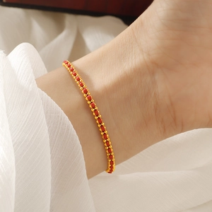 Minimalist Titanium Steel Braided String Bracelet For Women Small Round Beads Initial K Letter Pendant Adjustable Rope Fashion Jewelry