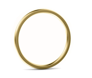 Bague anneau minimaliste en acier inoxydable doré avec une finition polie et brillante