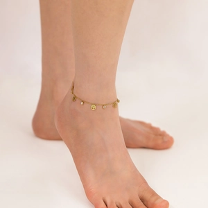 Stainless Steel Tree Of Life Anklet For Women Gold Color Zirconia Pendant Adjustable Foot Chain Fashion Jewelry Gift