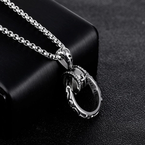 Vintage stainless steel cross necklace with engraved God Be With pendant for men