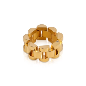Vintage Roestvrij Stalen Horlogeband Stijl Ring Punk Heavy Metal Schakelketting Ring Voor Mannen Vrouwen Hip Hop Sieraden