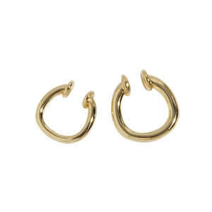 Minimalistisches goldenes Earcuff-Set mit unregelmäßiger runder Form und Politur