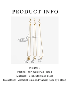 Detailed size and material guide for 18K gold plated stainless steel layered necklaces