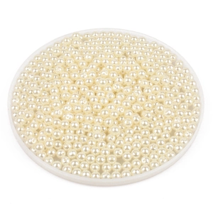 Cuentas de Perlas Artificiales de Imitación DIY Redondas de Plástico ABS Cuentas Sueltas Con Agujeros Para Hacer Joyas Pulsera Collar Artesanía