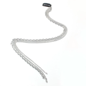 Silver fringe tassel hair chain with BB clip for elegant hair extension styling