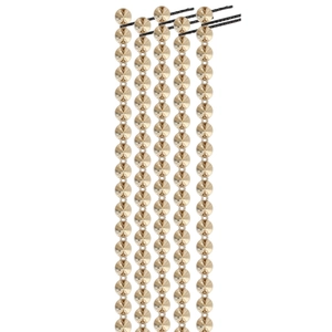 Golden textured metal hair clips set with minimalist industrial design on white background