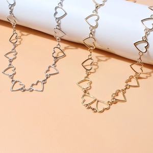 Women Hollow Heart Waist Chain Alloy Metal Belly Chain For Jeans Dress Adjustable Fashion Hip Hop Body Jewelry Accessory
