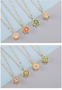 Detailansicht der drehbaren Blumenanhänger mit bunten Kristallen und Goldbeschichtung