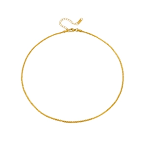 Minimalistische gouden titanium stalen slangenketting met karabijnsluiting en verlengketting