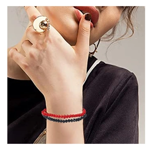 Minimalist Facettiert Künstlicher Kristall Perlen Armband Für Damen Handgefertigt Elastisch Geometrisch Schmuck Zubehör Geschenk