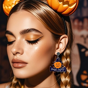 Orecchini a Goccia in Acrilico per Halloween Fantasma Zucca Teschio Pipistrello Gioielli per Feste Regalo per Donne Ragazze