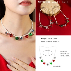 Detailed size specifications and weight for the festive red green and white beaded necklace
