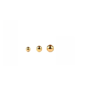 Polished gold metal spacer beads in three sizes for DIY jewelry making and beading