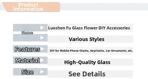 Detailed information chart for Luoshenfu glazed glass flower beads for DIY jewelry making