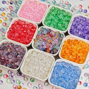 Perline di vetro sfaccettato con sfumature colorate per creazione di gioielli fai da te