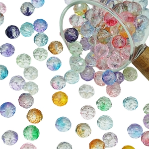 Mix di perline di vetro cristallo sfaccettate da 8mm e 10mm per gioielli fai da te e bracciali