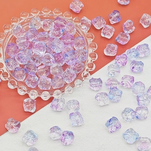 DIY purple and blue gradient glass beads lion pendant material for jewelry making