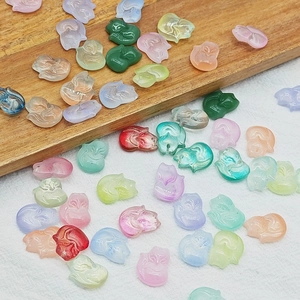 Bunte Glasfuchs-Anhänger für DIY-Schmuck und handgefertigte traditionelle Haarteile