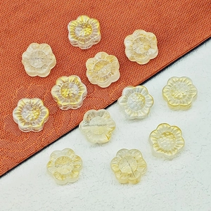 Perles tournesol en verre dépoli de 14mm pour création de bijoux et bracelets DIY