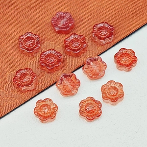 Perles de verre tournesol 14mm translucides pour bracelets DIY et bijoux faits main