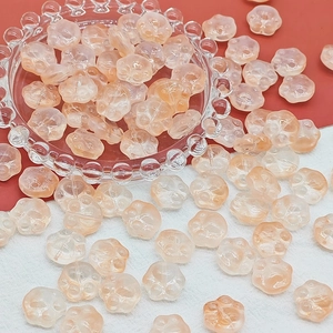 Cute cat paw gradient glass beads for DIY necklaces and handmade jewelry making