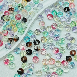 Mix of 10mm faceted sparkling glass beads for DIY jewelry and phone chain accessories