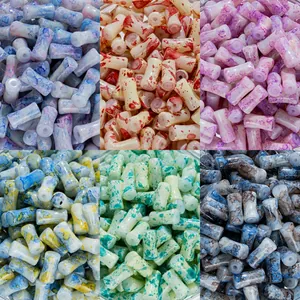 Perles en céramique peintes style bambou 6x12mm pour création bijoux DIY