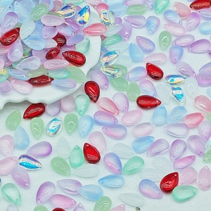 Handmade Waterdrop Glass Glaze Pendants For DIY Jewelry Making Literary Retro Teardrop Beads Necklace Earring Accessories