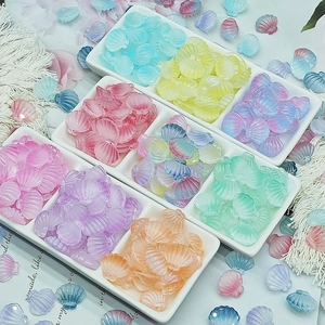 Marine Scallop Shell Glass Beads For DIY Jewelry Making Handmade Mermaid Charms Accessories Craft Supplies Colorful Glass Beads