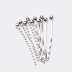 14k gold-filled ball head pins for jewelry making shown on a plain white background