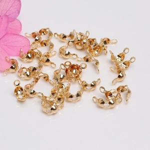 Cache-noeuds plaqués or 14 carats pour création de bijoux DIY avec boucles de connexion