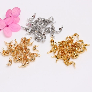 Cale-nœuds en Cuivre Électroplaqué à Deux Anneaux Couvertures de Sertissage pour Fabrication de Bijoux DIY Collier Bracelet Accessoires