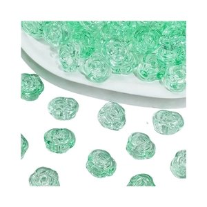 Hellgrüne transparente Rosenperlen für DIY-Schmuckherstellung und Bastelbedarf