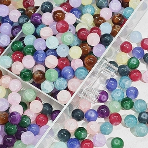 Kleurrijke 10mm glaskralen set in een opbergdoos voor het maken van DIY sieraden