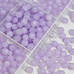 10mm lavendel glazen kralen met craquelé-effect voor DIY-sieraden maken