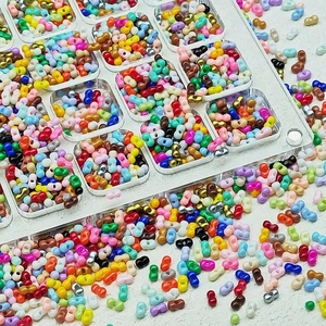3x6mm colorful peanut shaped two-hole seed beads for DIY handmade jewelry weaving
