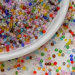 Colorful 3mm glass seed beads mix for DIY bracelet making and jewelry accessories