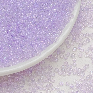 3mm lavender purple glass seed beads with AB finish for DIY jewelry and crafts