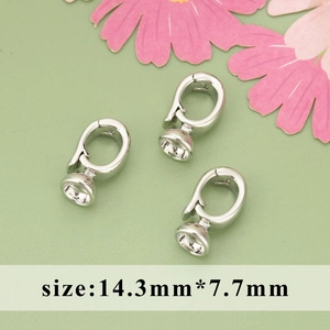 Universal silver lobster clasp for DIY pearl necklaces and bracelets set of 3 pieces