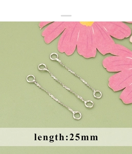 Macro shot of 25mm gold-plated chain connectors for DIY jewelry making and earring design