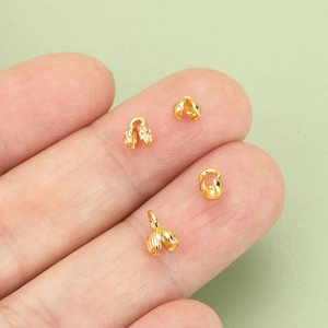 Vergoldete Kupferknospenverschlüsse für DIY-Schmuck auf Fingerspitzen für Größe
